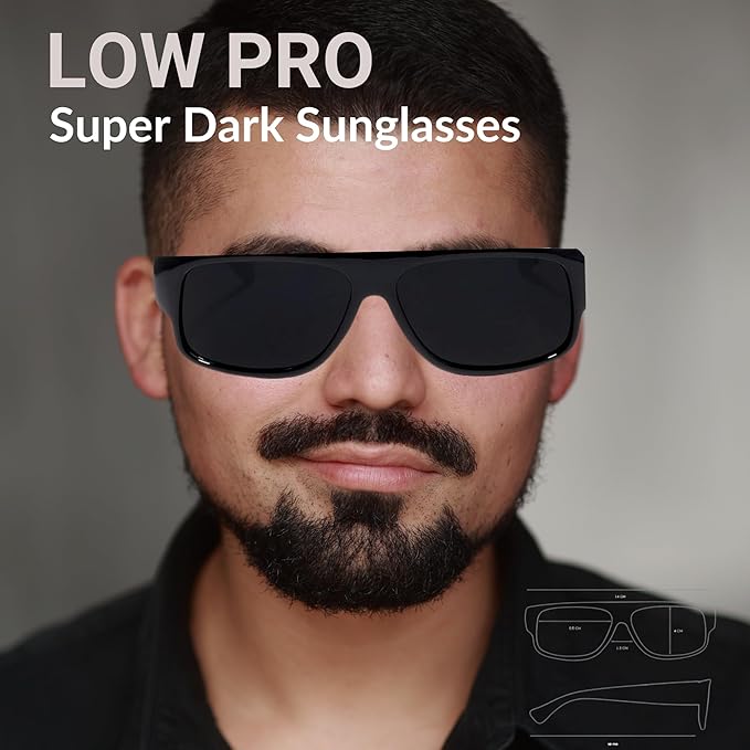 ShadyVEU Super Dark Sunglasses 100% UV Protection Category 4 Flat Top OG Eazy E Shades