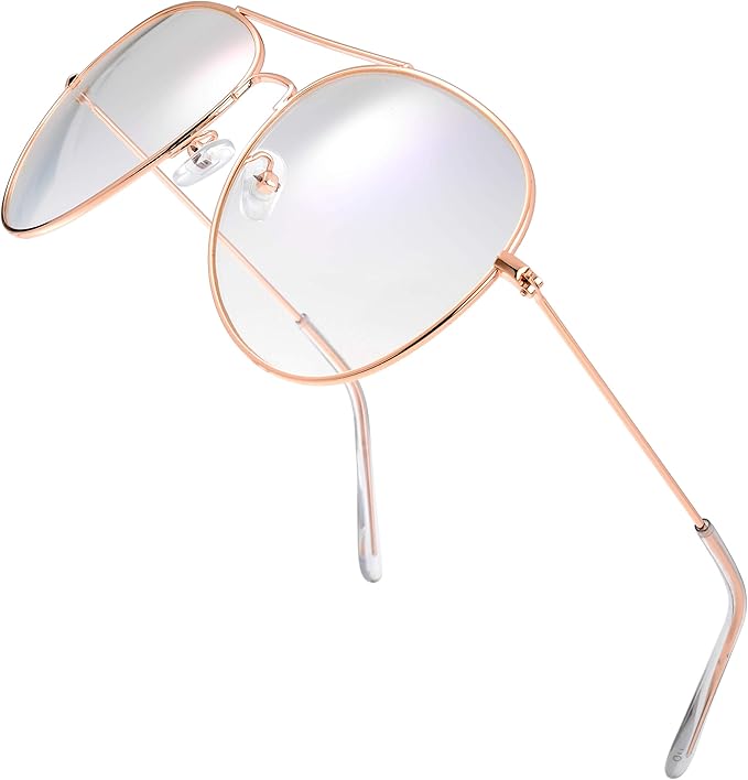 The Fresh Classic Aviator Frame Light Color Lens XL Oversized Sunglasses Gift Box