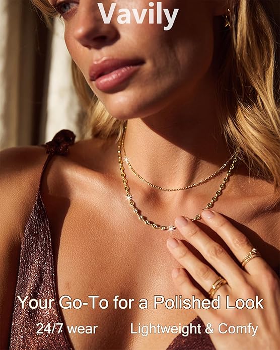 Link Gold Chain 14K Gold Plated Trendy Rope Paperclip Thick Chain Necklace Minimalist Layered Gold Chain Choker Necklaces for Women