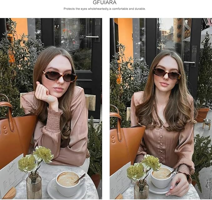 Oval Sunglasses for Women Men Fashion Small 90s Style Sun Glasses UV400