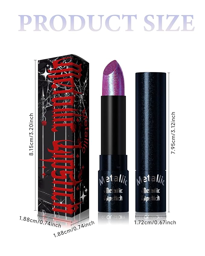 Glitter Dark Green Metallic Lipstick for Women,Long Lasting Shimmer Sparkling Diamond Lipstick Glitter High Pigmented Lip Gloss Metallic Matte Red Lip Color Stain Waterproof Halloween Lips Makeup-15