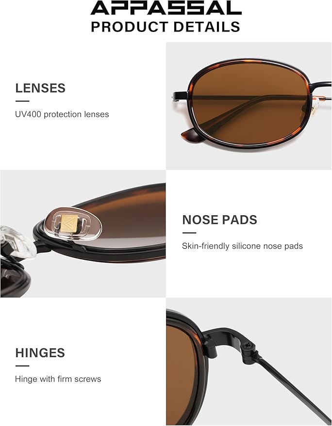 Retro Oval Sunglasses for Women Men Trendy Large Round Y2k Sunnies AP3681