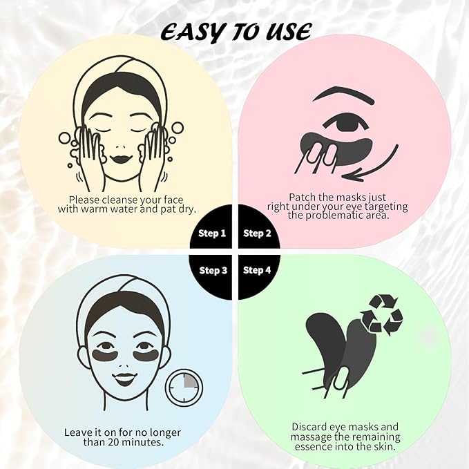 Under Eye Patches(30 Pairs), 24K Gold, Caffeine, Hyaluronic Acid, Aloe Vera Eye Masks for Dark Circles Puffy Eyes Undereye Bags, Eye Skin Care Gift Set for Bachelorette Party Favors