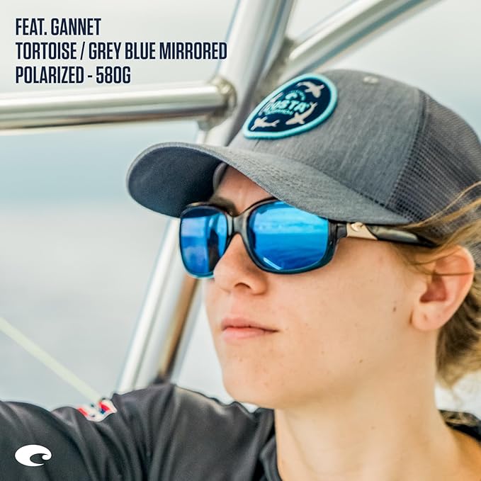 Costa Del Mar Womens Gannet Rectangular Sunglasses