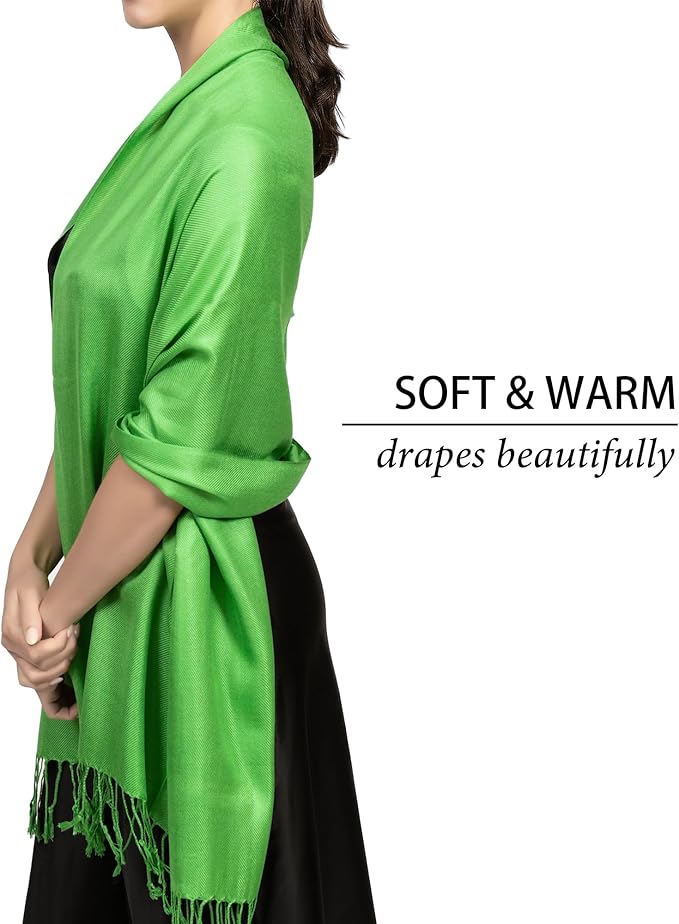 Achillea Soft Silky Pashmina Scarf for Women – Shawl Wrap for Evening Dresses, Bridesmaids, Weddings & Everyday Wear