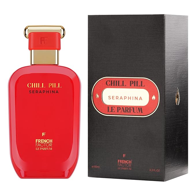 French Factor Chillpill Seraphina Women’s Perfume – Premium Long-Lasting Eau de Parfum, 100ml (3.3 fl oz) – Elegant Floral Fruity Fragrance for All-Day Wear