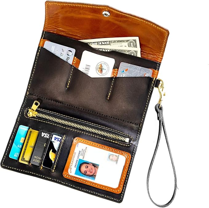 Women's Leather Clutch Wallet, Trifold Women's Wallet, Leather Wallet Women, Handbag For Women