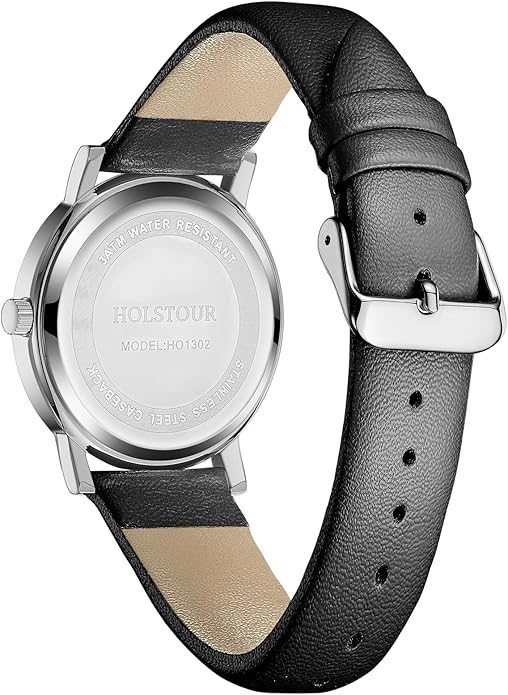 Watches for Women Crystal Accented Fashion Watch with Leather Band Gifts for Women