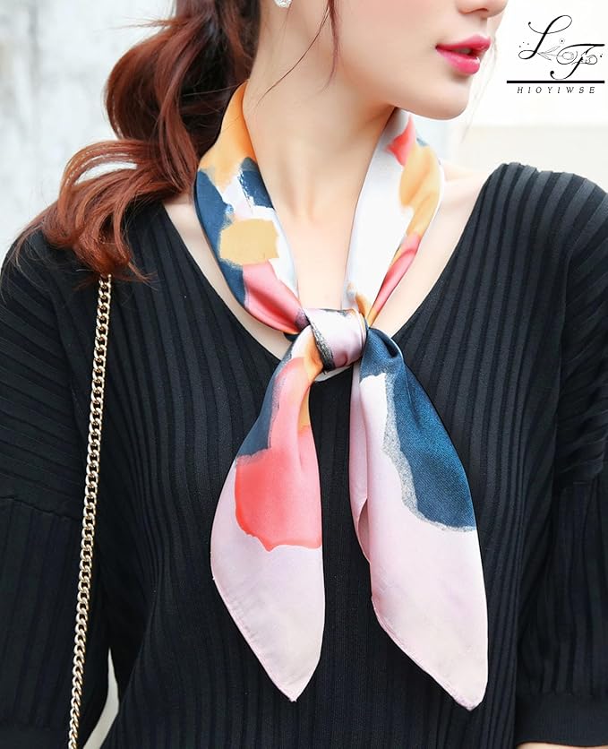 Satin Bandanas Head Scarf For Women Hair Scarves Accessories Lightweight Fashion Wrap Neck Silk Sleeping Headscarf