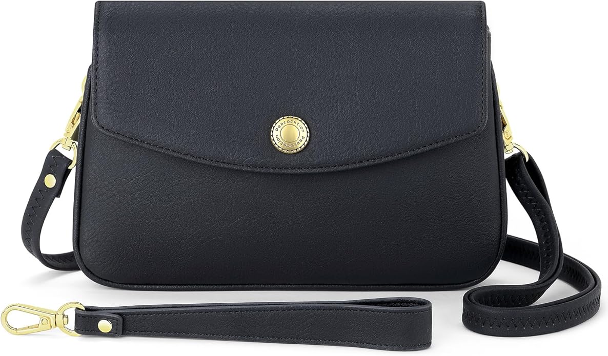 Peacocktion Small Crossbody Bags for Women Travel Wristlet Wallets Trendy Small Vegan Leather Cell Phone Purse Handbag
