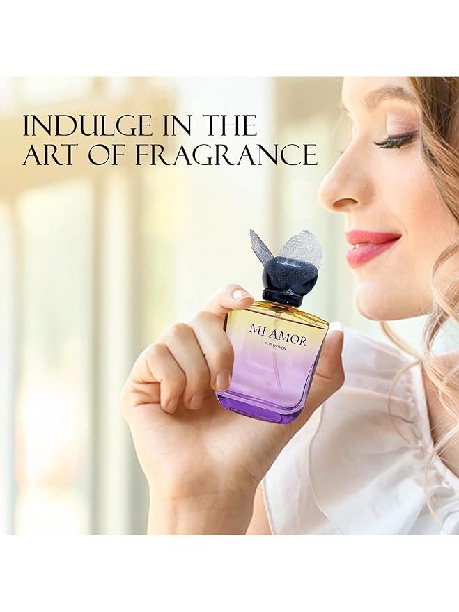 MI Amor Women Perfume Long Lating Eau De Parfum–Fresh And Trendy Natural Spray Fragrance For Effortless Chic 3.4 Fl Oz For Daily Used
