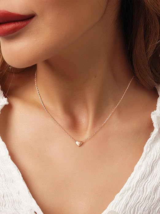 PROSILVER 925 Sterling Silver Necklace for Women | Dainty Delicate Adjustable Choker with Heart/Star/Moon/Vertical Bar Pendant, Hypoallergenic Tarnish Resistant Everyday Jewelry Gift for Her