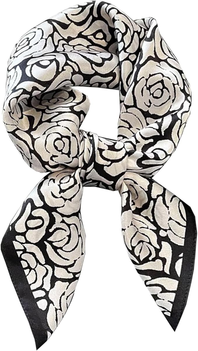 Dailyacc Hair Bandanas Scarf For Women Lightweight Fashion Neck Silk Satin Head Scarves For Sleeping Handbags Scarf