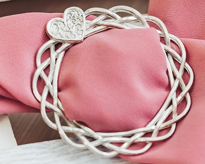 Handmade Pewter Scarf Rings and Slides - Metal Clip for Women Scarves - American Made