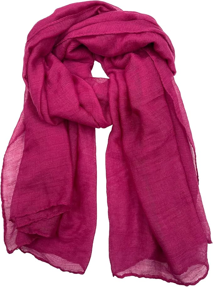 woogwin Women's Cotton Scarves Lady Light Soft Fashion Solid Scarf Wrap Shawl