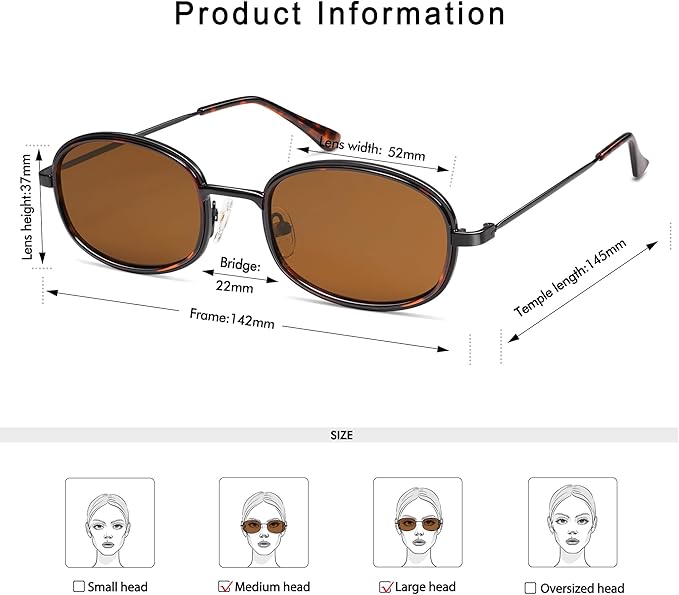 Retro Oval Sunglasses for Women Men Trendy Large Round Y2k Sunnies AP3681