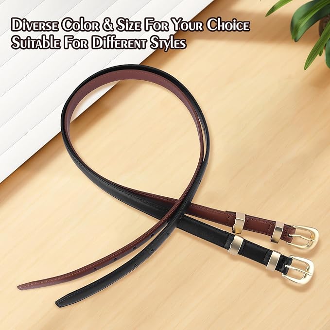 TINIDI Women Genuine Leather Belt for Jeans Pants Dress Fashion Ladies Waist Belt with Gold Buckle