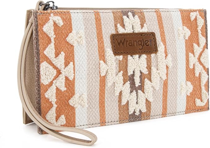 Montana West Wrangler Clutch Purses for Women Western Wristlet Wallet Boho Aztec Card Holder Zipper Handbags for Ladies AR-WG313-181TN