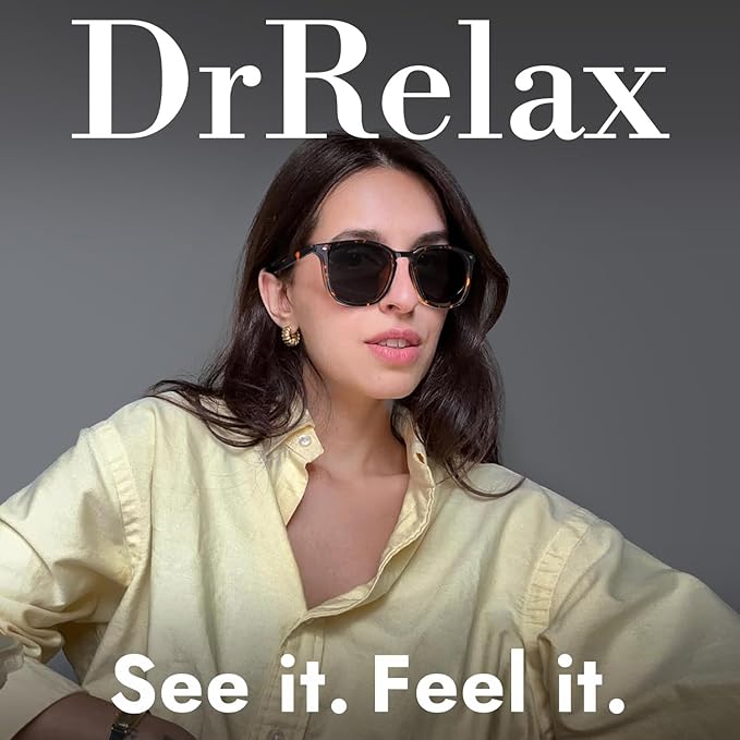DrRelax Retro Sunglasses Womens Trendy Round Polarized Shades Sun Glasses