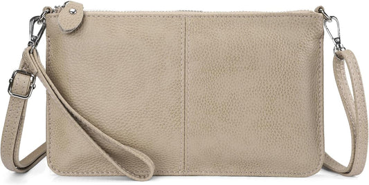 befen Genuine Leather Wristlet Clutch Wallet Purses Small Crossbody Bags for Women with RFID Blocking Card Slots