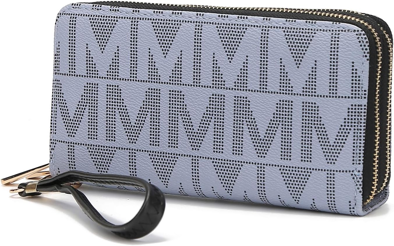 MKF Collection Wristlet Wallet for Women, Small Vegan Leather Credit Card Holder with Zipper Coin Pocket Wallet Purse Handbag By Mia K
