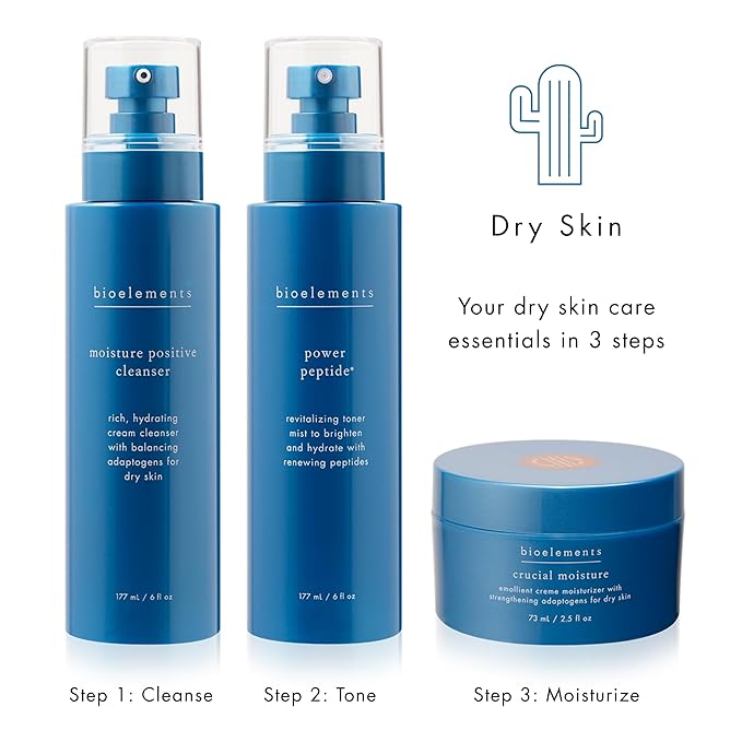 Bioelements Crucial Moisture - 2.5 fl oz - Emollient Cream Facial Moisturizer for Dry Skin - Improve Fine Lines - Vegan, Gluten Free - Never Tested on Animals