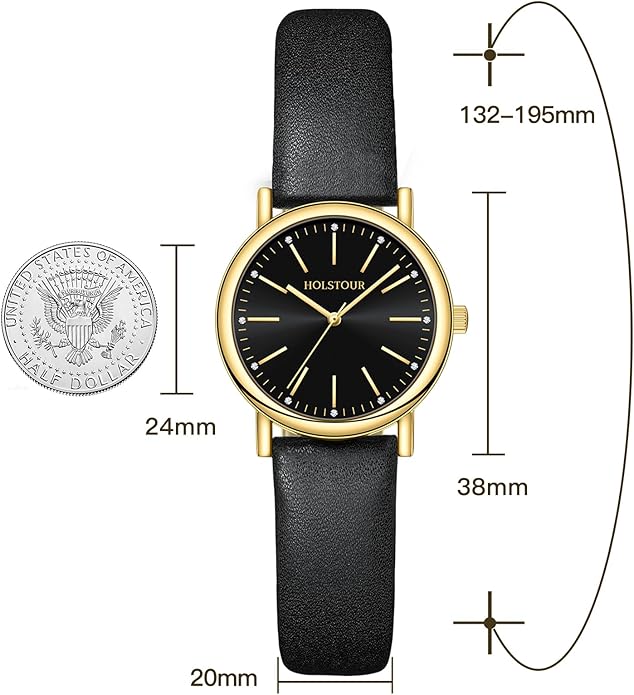 Watches for Women Crystal Accented Fashion Watch with Leather Band Gifts for Women