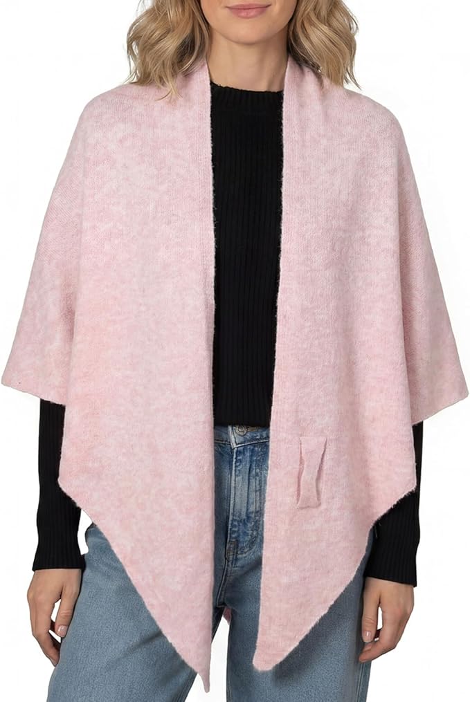 RIIQIICHY Shawl Wrap Women Pashmina Triangle Cape Knit Sweater Scarf for Fall Winter Fashion Accessory