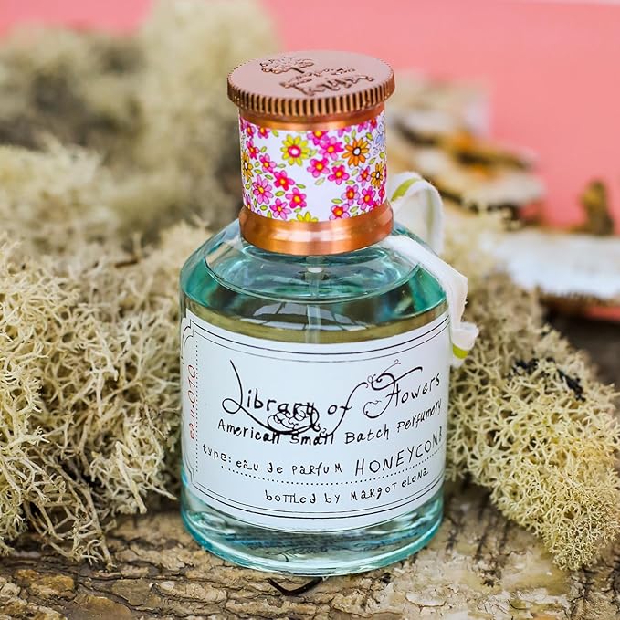 Library of Flowers Honeycomb Eau de Parfum, 1.69 Fl. Oz., Sugared Fig, Ambrosia Honey & Royal Bee Blossom Scented Women's Perfume, Luxury Fragrance Spray for Women