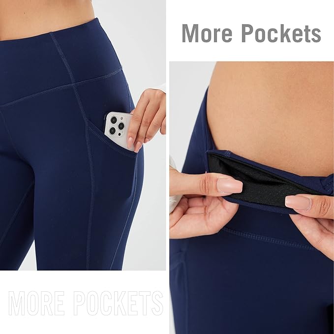 baleaf Winter Clothing Women Leggings Fleece Lined Tights Thermal Warm Thick Cold Weather Gear 1 Pockets