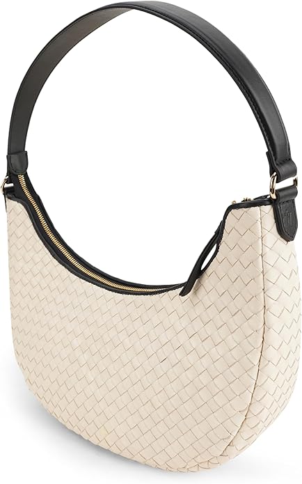 Handmade Woven Genuine Leather Bag, Premium Quality, Crossbody Purse & Hobo Handbag, Diagonal Pattern, 11.81x3.94x9.06 Inches