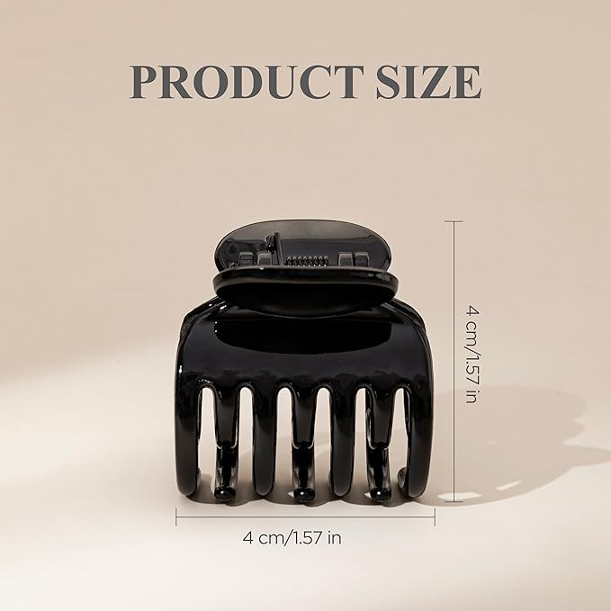 Small Hair Clips for Women Girls, 8 PCS 1.6 Inch Hair Claw Clips for Thin/Medium Thick Hair 4 Style Matte Hair Jaw Clips Non-Slip Tiny Hair Accessories