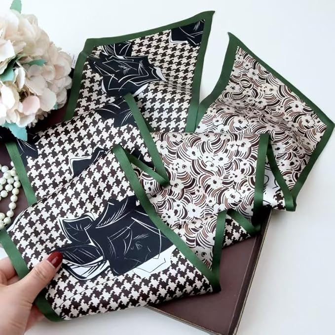 100% Mulberry Silk Ribbon Scarf for Hair Beach Head Wraps for Women Handbag accessories Necktie