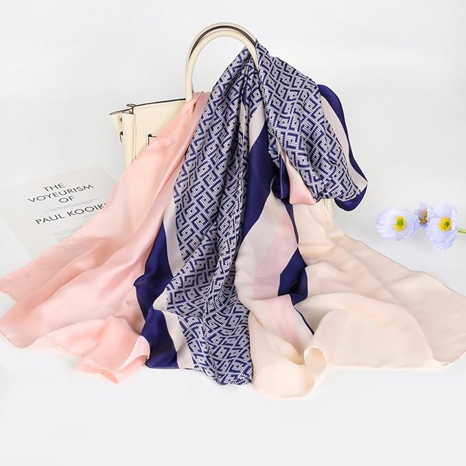 EXTREE Scarfs for Women Pashmina Silky Shawl Wrap for Evening Dressing Blanket Open Front Poncho Cape