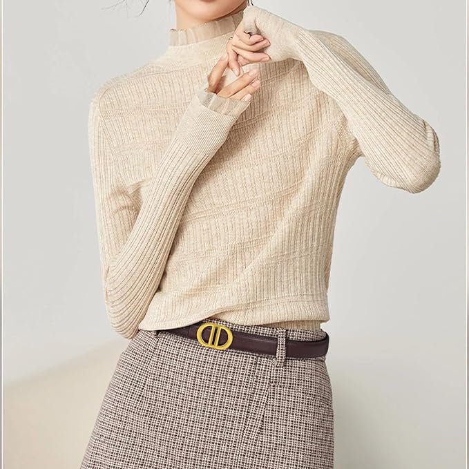 Relang Women's Belts with Gold Buckle, Fashion Waist Band, Elegant Ladies' Belt, Gift for Women