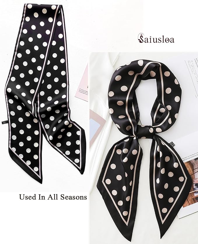 Purse Scarf For Handbags Head Scarves For Women's Hair Bags Scarfs Long Skinny Scarves Fashion Silky