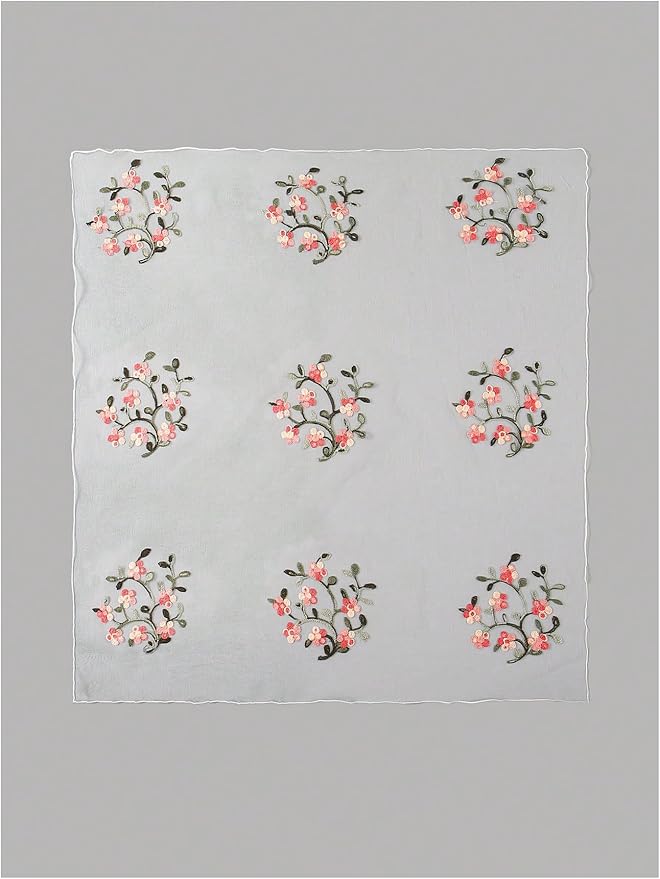 Floerns Women's Flower Embroidery Hair Scarf Headband Sheer Lace Hair Bandana