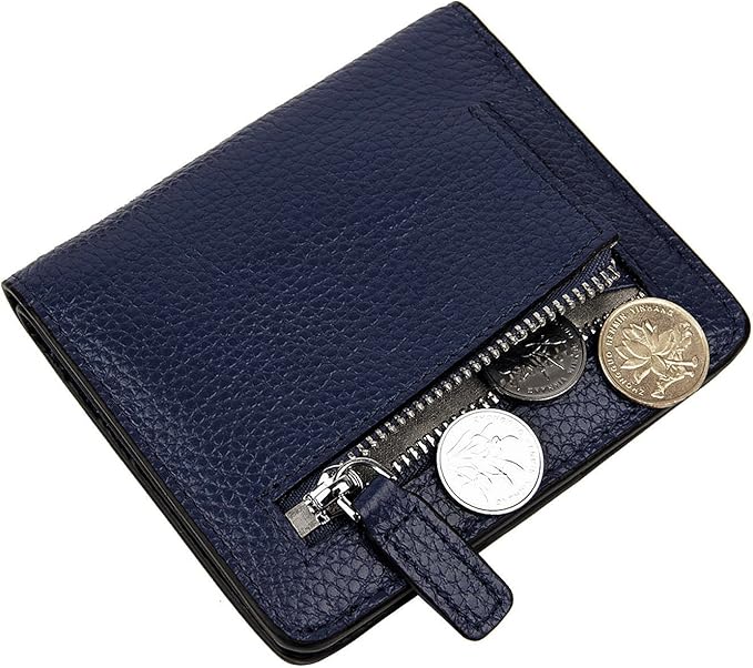 AINIMOER Small Leather Wallet for Women, Ladies Credit Card Holder RFID Blocking Women's Mini Bifold Pocket Purse
