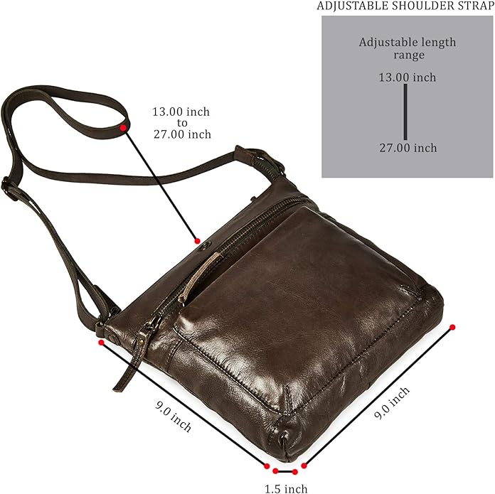 Real Leather Purse for Women Crossbody Bag Travel Shoulder Handbag Small Vintage Pocketbook | Real Leather, Travel, Shoulder, Small, Vintage