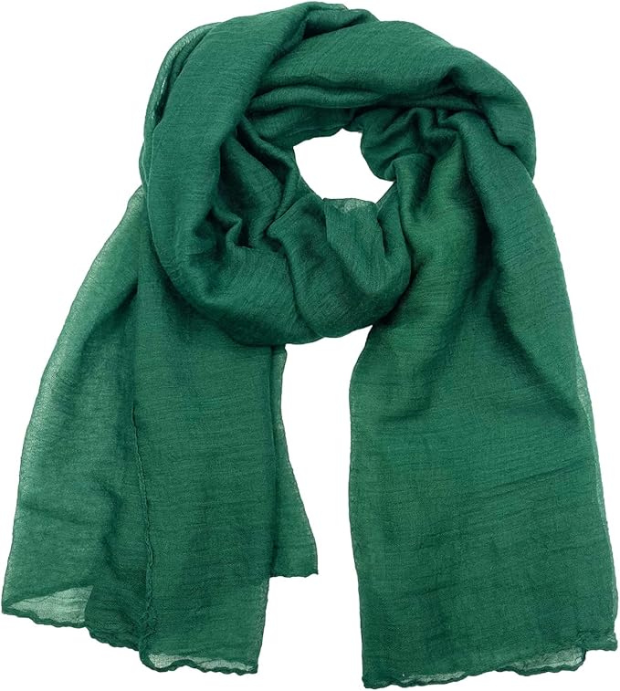 woogwin Women's Cotton Scarves Lady Light Soft Fashion Solid Scarf Wrap Shawl