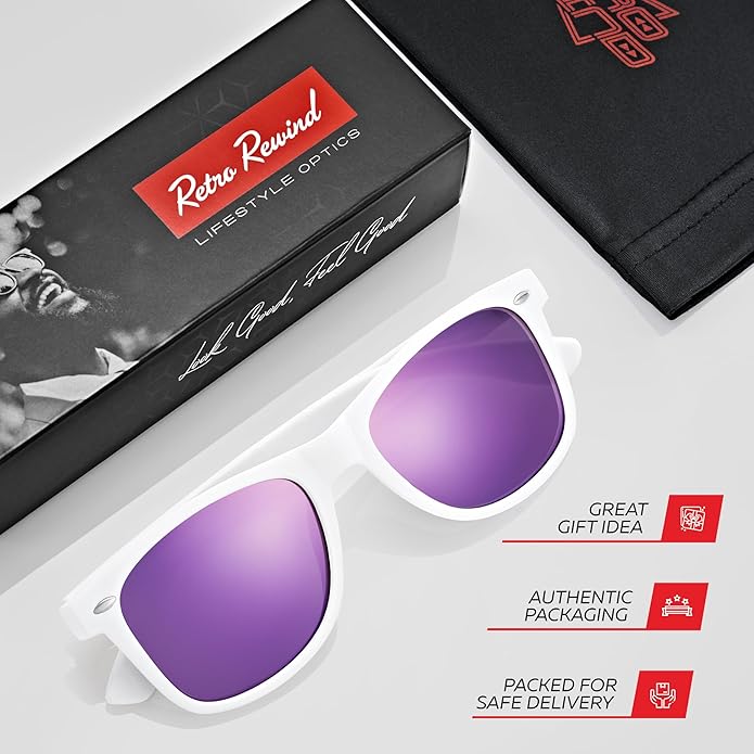 Retro Rewind Polarized Sunglasses for Men and Women - UV Protection Classic Sun Glasses