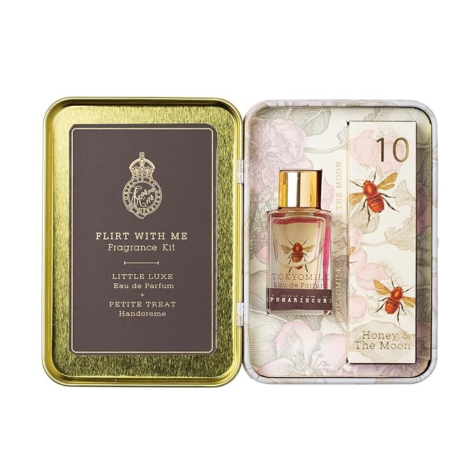 TOKYOMILK Honey In The Moon Flirt With Me Kit, Little Luxe Parfum & Petite Treat Handcreme, Subtly Sweet Honey, Sugared Violet, Jasmine, Sandalwood, Luxury Gift Set, Travel Hand Lotion and Perfume