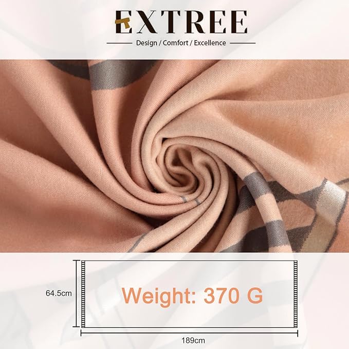 EXTREE Scarfs for Women Pashmina Silky Shawl Wrap for Evening Dressing Blanket Open Front Poncho Cape