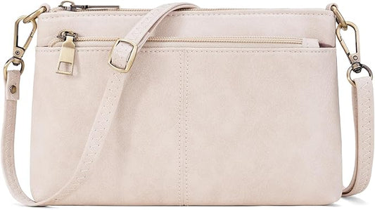 SENDEFN Leather Crossbody Bag for Women Small Clutch Purses Crossbody Shoulder Handbag Wallet Purses RIFD Card Slots
