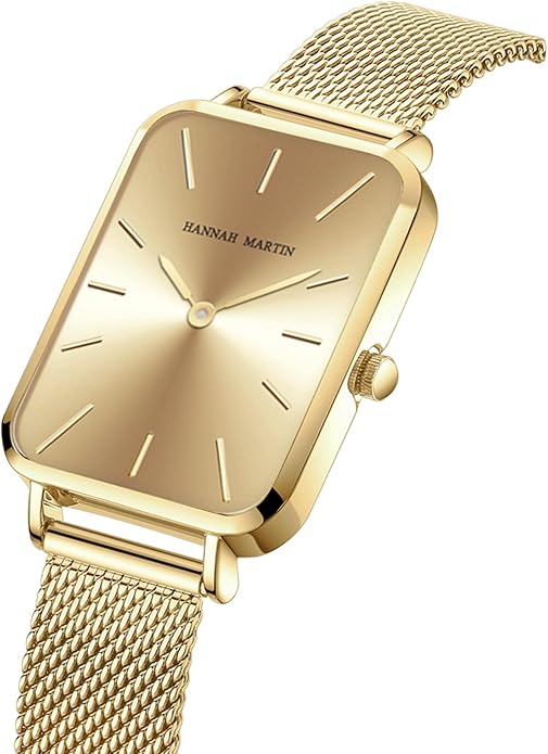 HANNAH MARTIN Watches for Women Waterproof Ladies Analog Quartz Wrist Watches Stainless Steel Band Fashion Dainty Female Watch Luxury Bracelet Diamond