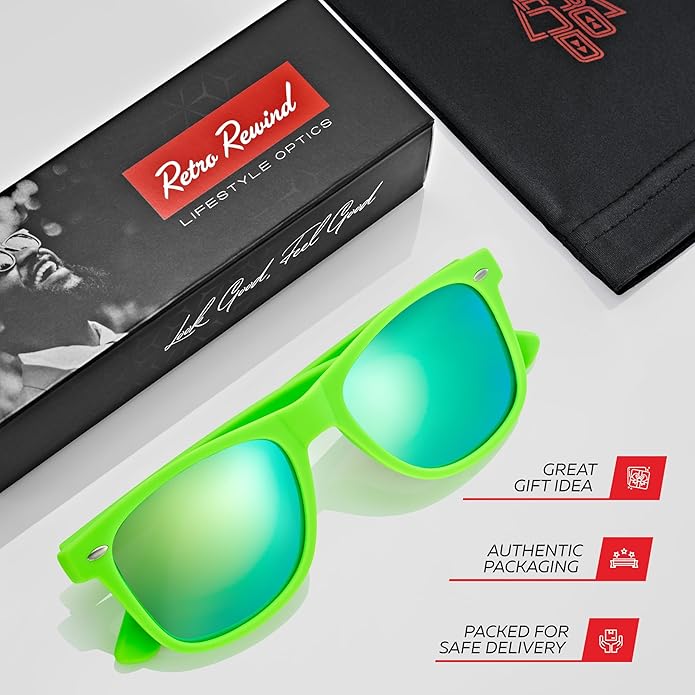 Retro Rewind Polarized Sunglasses for Men and Women - UV Protection Classic Sun Glasses