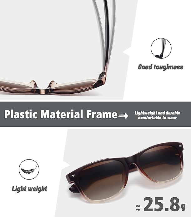 MEETSUN Classic Polarized Sunglasses for Women Men Trendy Retro Sun Glasses for Driving UV Protection (3 Pack)