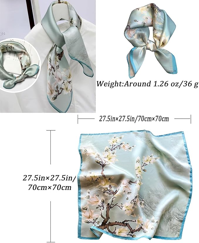 Neck Scarf For Womens Silky Head Scarves Hair Bandanas Square Scarf Fashion Accessories lightweight