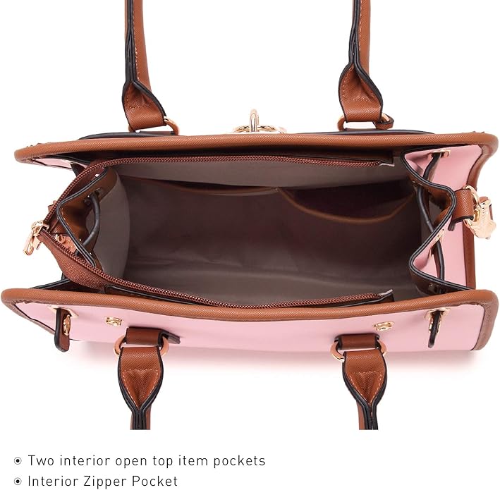 Dasein Women Handbags Top Handle Satchel Purse Shoulder Bag Hobo Bag Work Bag Set 2pcs
