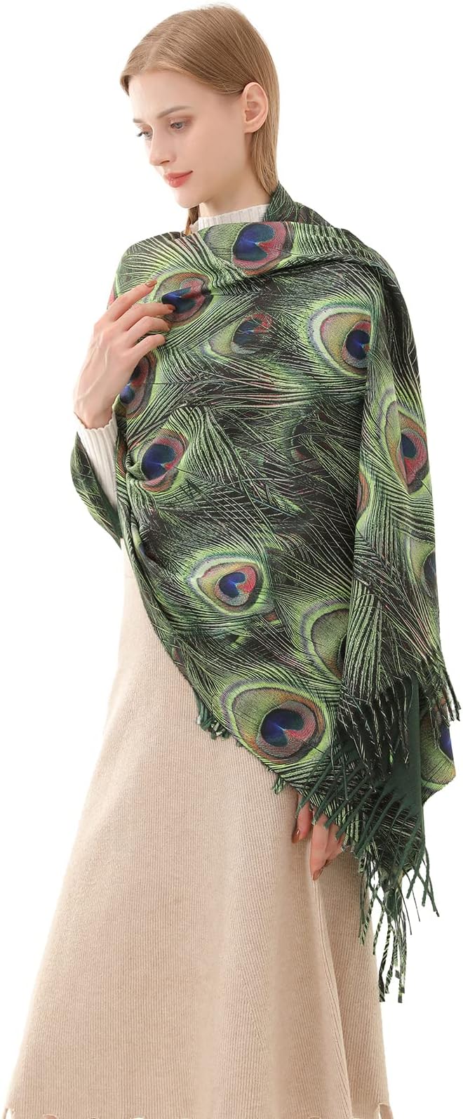 Scarf Shawl Wraps for Women Pashmina Soft Cashmere Scarf Printed Large Blanket Scarf Warm for Fall Winter